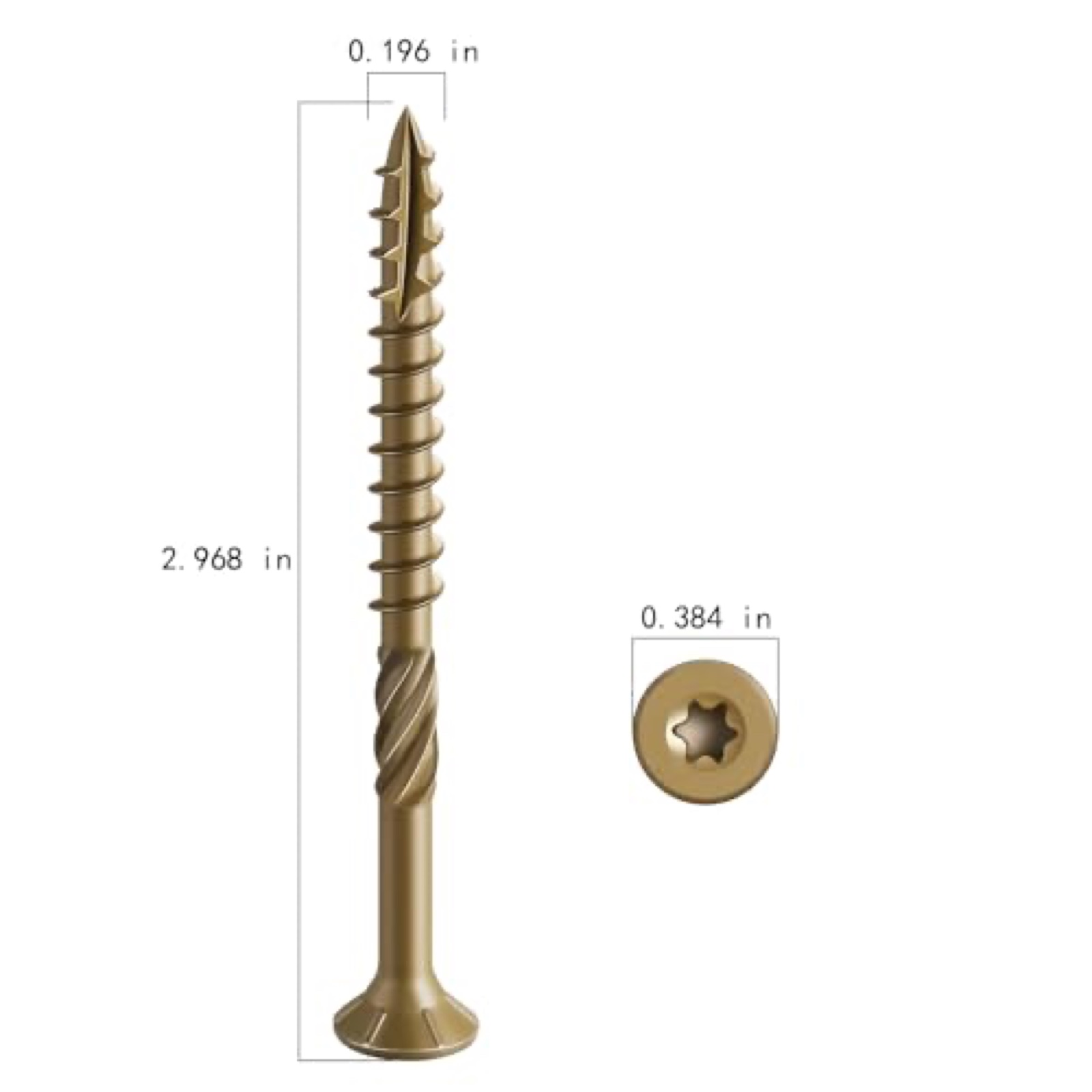 Decking Screw close-up - These screws feature sharp threads and strong holding power for s | Al Rahimah